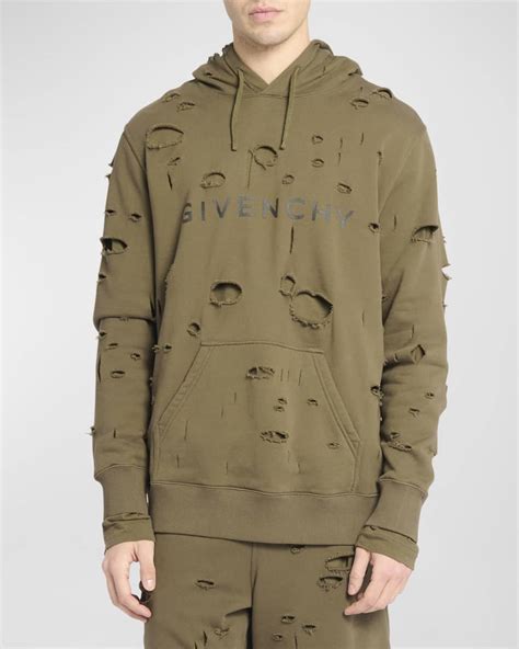 givenchy jumper mens|Givenchy men's destroyed hoodie.